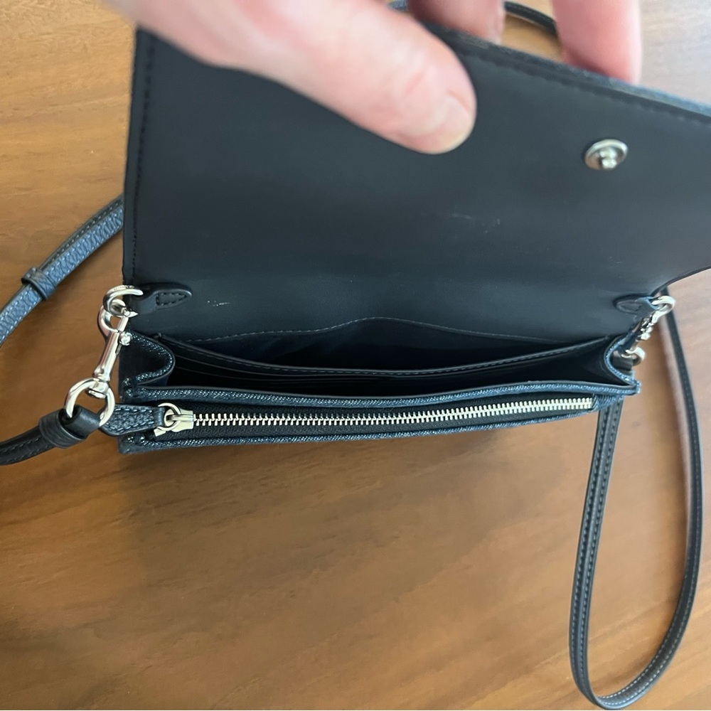 Coach Blue Denim Ana Crossbody Bag/Clutch with Studded Details - Picture 7 of 16